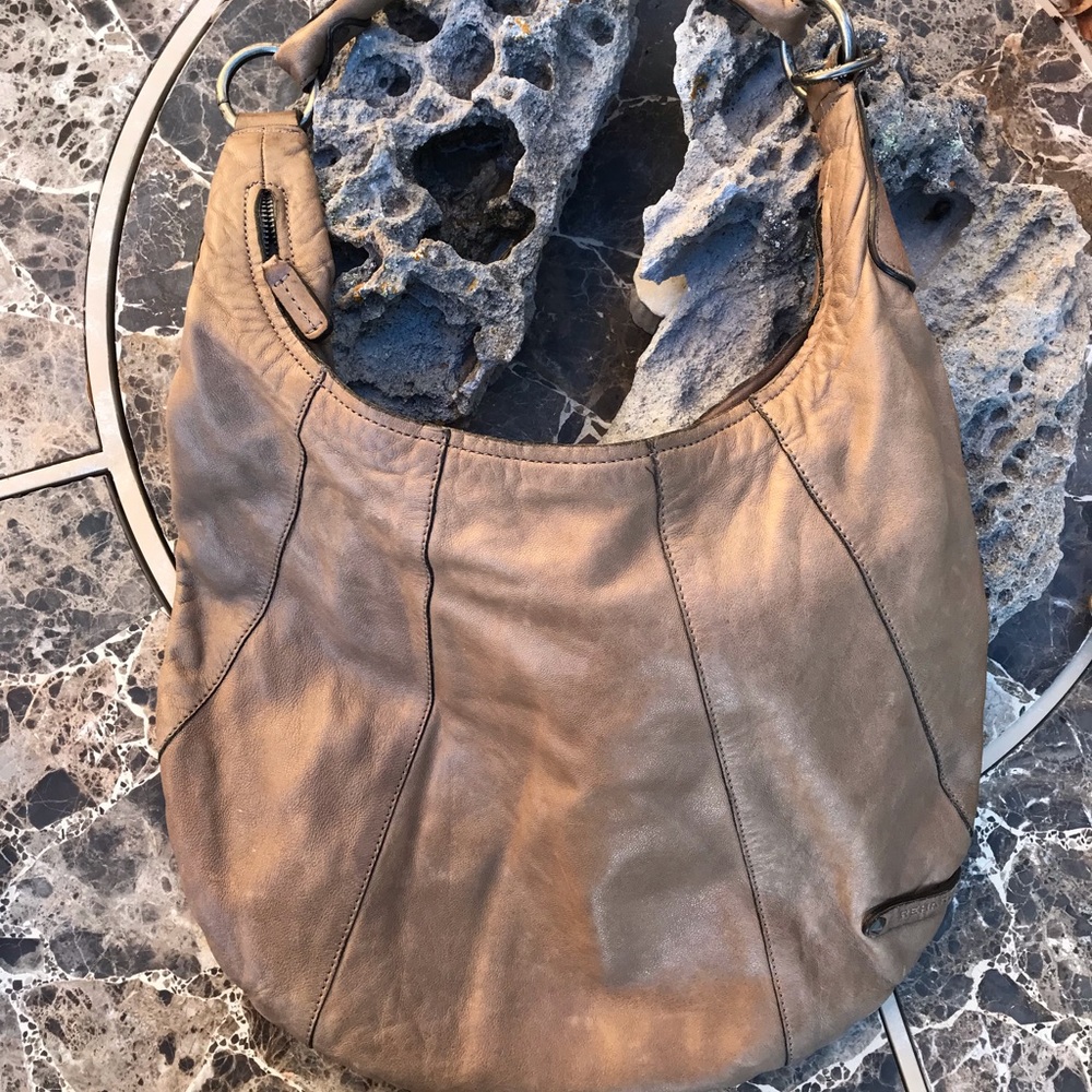 Rehard Italy Leather Boho Purse Tan EUC